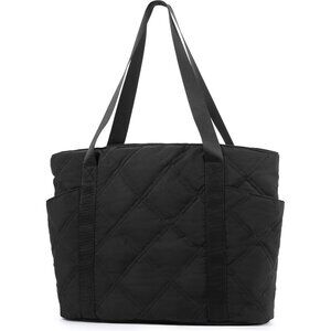 Large Water-Resistant Quilted Tote for Women - Ideal for Work and Travel